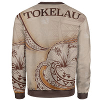 Tokelau Sweatshirt - Hibiscus Flowers Vintage Style - Polynesian Pride