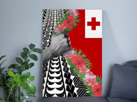 Personalised Poster Tonga Flag - Curve Style RLT7 Hanging Poster Cotton And Linen - Polynesian Pride