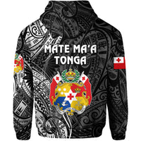 Tonga Coat of Arms Zip Hoodie Simple Vibes Black LT8 - Polynesian Pride