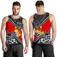 Tonga Men Tank Top Polynesian Style Fall In The Wave - Polynesian Pride