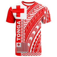 Tonga T Shirt Unique Barcode White Red Unisex Red - Polynesian Pride