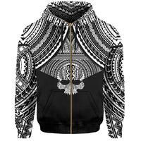 Polynesian Skull Hawaii Zip Hoodie Circle Style - Polynesian Pride