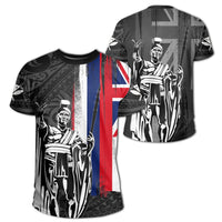 Hawaii King Flag Polynesian T Shirt White Unisex White - Polynesian Pride