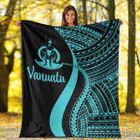 Vanuatu Premium Blanket - Turquoise Polynesian Tentacle Tribal Pattern - Polynesian Pride