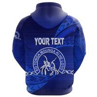 Custom Kolisi Ko Tupou College Tonga Hoodie Unique Version Full Blue - Polynesian Pride