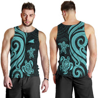 Tokelau Men's Tank Top - Turquoise Tentacle Turtle - Polynesian Pride