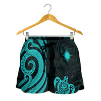 Marshall Islands Women's Short - Turquoise Tentacle Turtle - Polynesian Pride