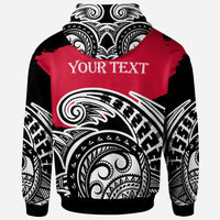 Vanuatu Custom Hoodie Ethnic Style With Round Black White Pattern - Polynesian Pride