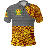 Tonga Vavau High School Polo Shirt Kupesi Vibes Grey LT8 - Polynesian Pride