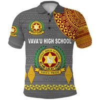 Custom Tonga Vavau High School Polo Shirt Simple Style Grey LT8 - Polynesian Pride