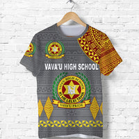 Custom Tonga Vavau High School T Shirt Simple Style Grey LT8 - Polynesian Pride