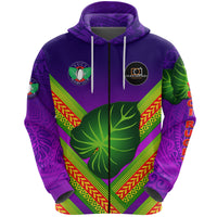 Fiji Vuci Rugby Club Zip Hoodie Creative Style Purple LT8 - Polynesian Pride