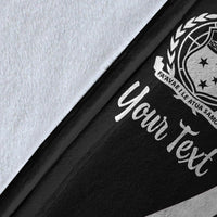 Samoa Custom Personalised Premium Blanket - White Polynesian Tentacle Tribal Pattern - Polynesian Pride