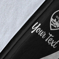 Guam Custom Personalised Premium Blanket - White Polynesian Tentacle Tribal Pattern - Polynesian Pride