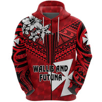 Wallis and Futuna Rugby Zip Hoodie Sporty Vibes Unisex Red - Polynesian Pride
