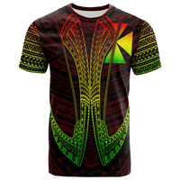 Wallis and Futuna Custom T Shirt Fish Hook Ver2 Unisex Red - Polynesian Pride