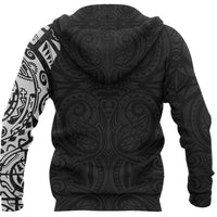 Maori Hoodie, Maori Warrior Tattoo Pullover Hoodie Customized - Polynesian Pride