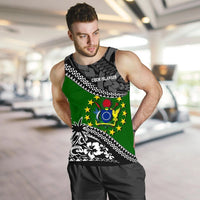 Cook Islands Men Tank Top Fall In The Wave - Polynesian Pride