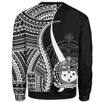 Samoa Sweatshirt - White Polynesian Tentacle Tribal Pattern - Polynesian Pride