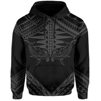 Hawaii Shark Polynesian Kanaka Gray Hoodie Candy Style - Polynesian Pride