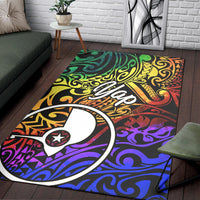 Yap Area Rug - Rainbow Polynesian Pattern - Polynesian Pride