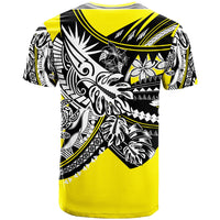 Nauru T Shirt Tribal Jungle Yellow Pattern - Polynesian Pride