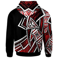 Tonga Hoodie Tribal Flower Special Pattern Red Color - Polynesian Pride