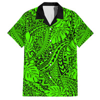 Matching Hawaiian Outfits For Couples Polynesian Tribal Art Green LT14