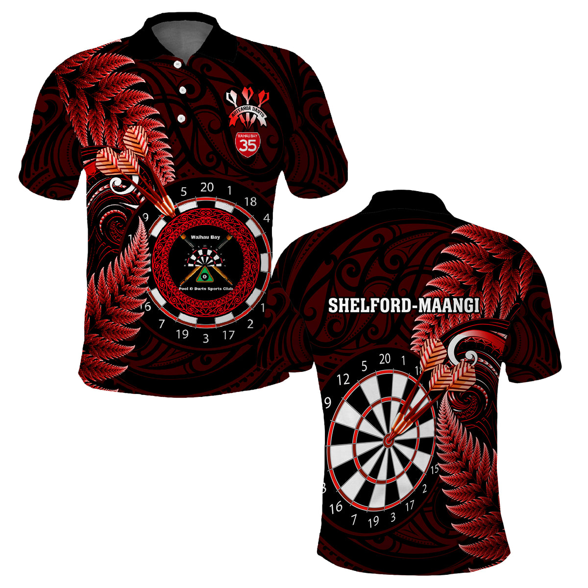 CUSTOMER REQUEST- Aotearoa Darts 2 - 19/05/2025 - Polo Shirt - LT14