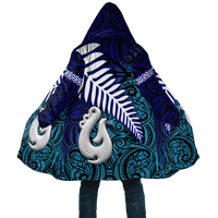 Aotearoa New Zealand Maori Fern Fish Hook Cloak For Men and Women - Polynesian Pride
