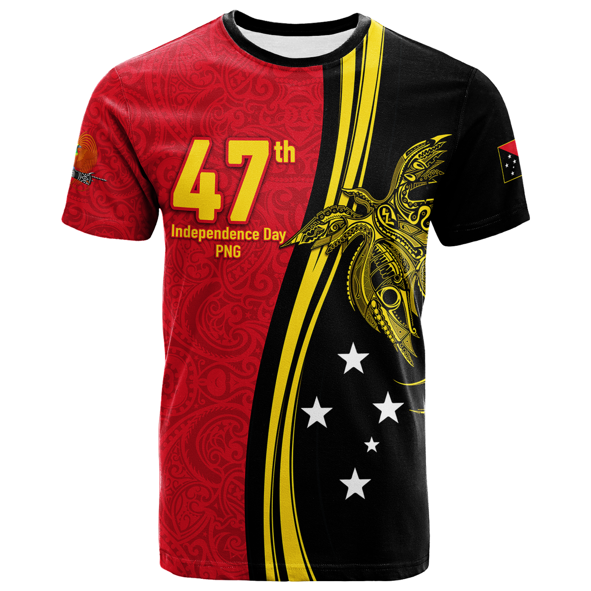 Papua New Guinea Independence Anniversary Polynesian Tribal T Shirt LT12 Unisex Black - Polynesian Pride