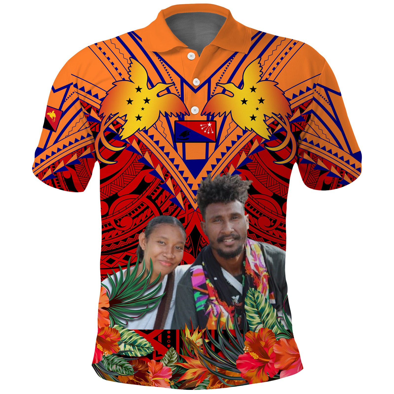 CUSTOMER REQUEST- Ezekiel Tewong - 31/12/2024 - Polo Shirt - LT14 Red - Polynesian Pride