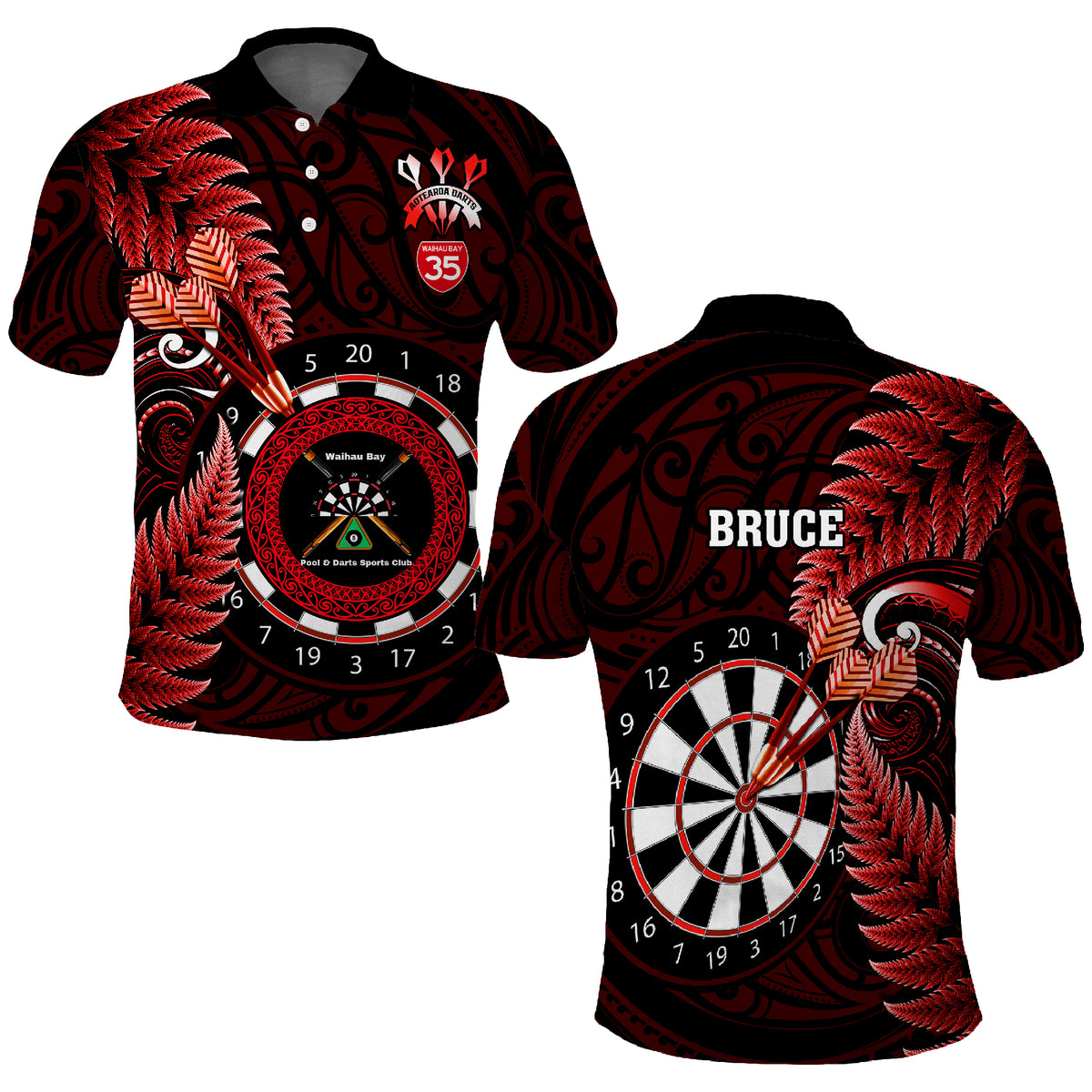 CUSTOMER REQUEST- Aotearoa Darts 2 - 19/05/2025 - Polo Shirt - LT14