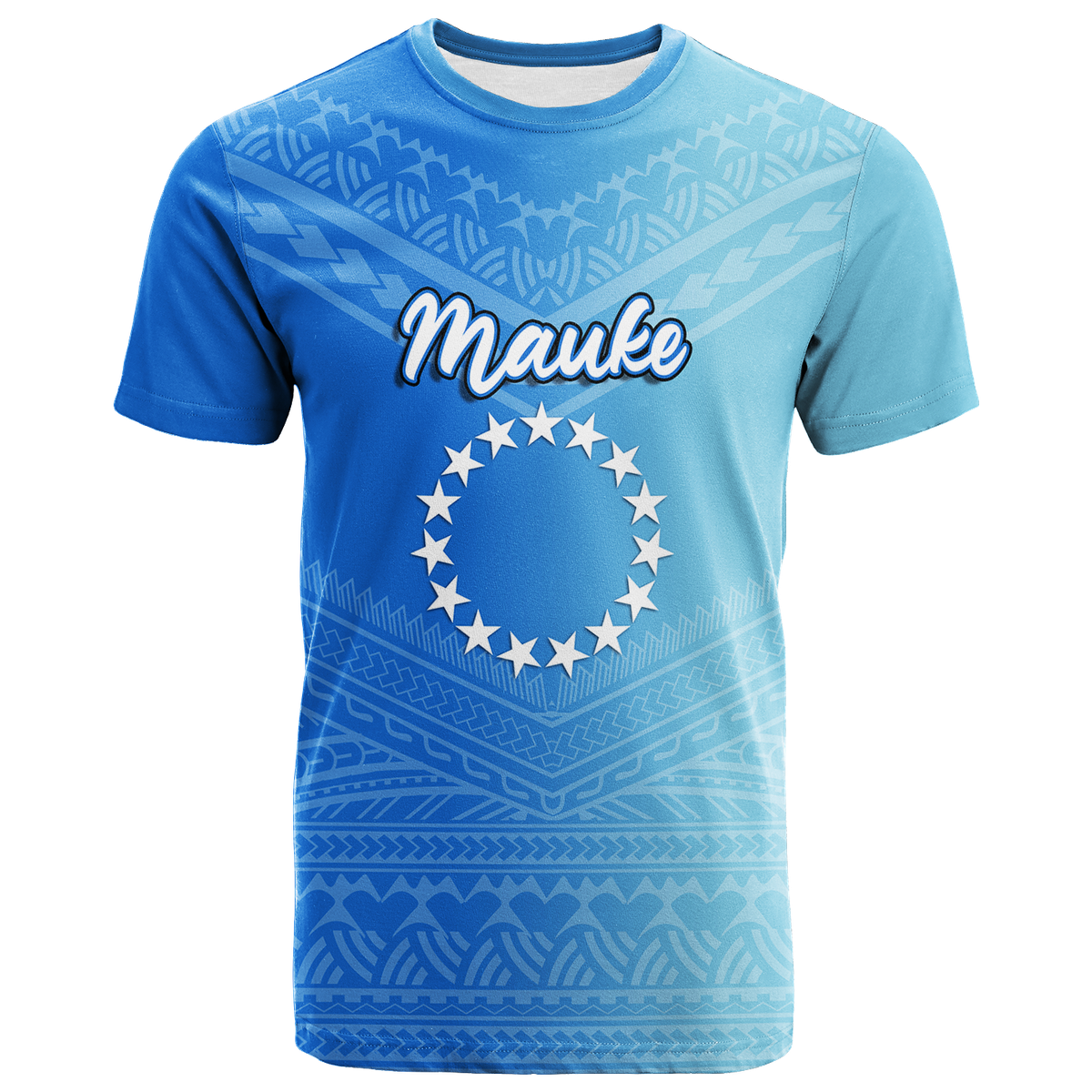 Custom Mauke Cook Islands Pride T Shirt LT12 Unisex Blue - Polynesian Pride