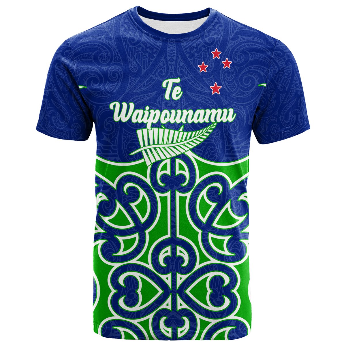 New Zealand South Island (Te Waipounamu) Pride T Shirt LT12 Blue - Polynesian Pride