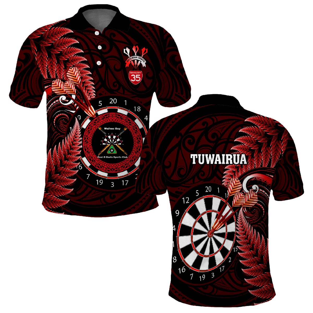 CUSTOMER REQUEST- Aotearoa Darts 2 - 19/05/2025 - Polo Shirt - LT14