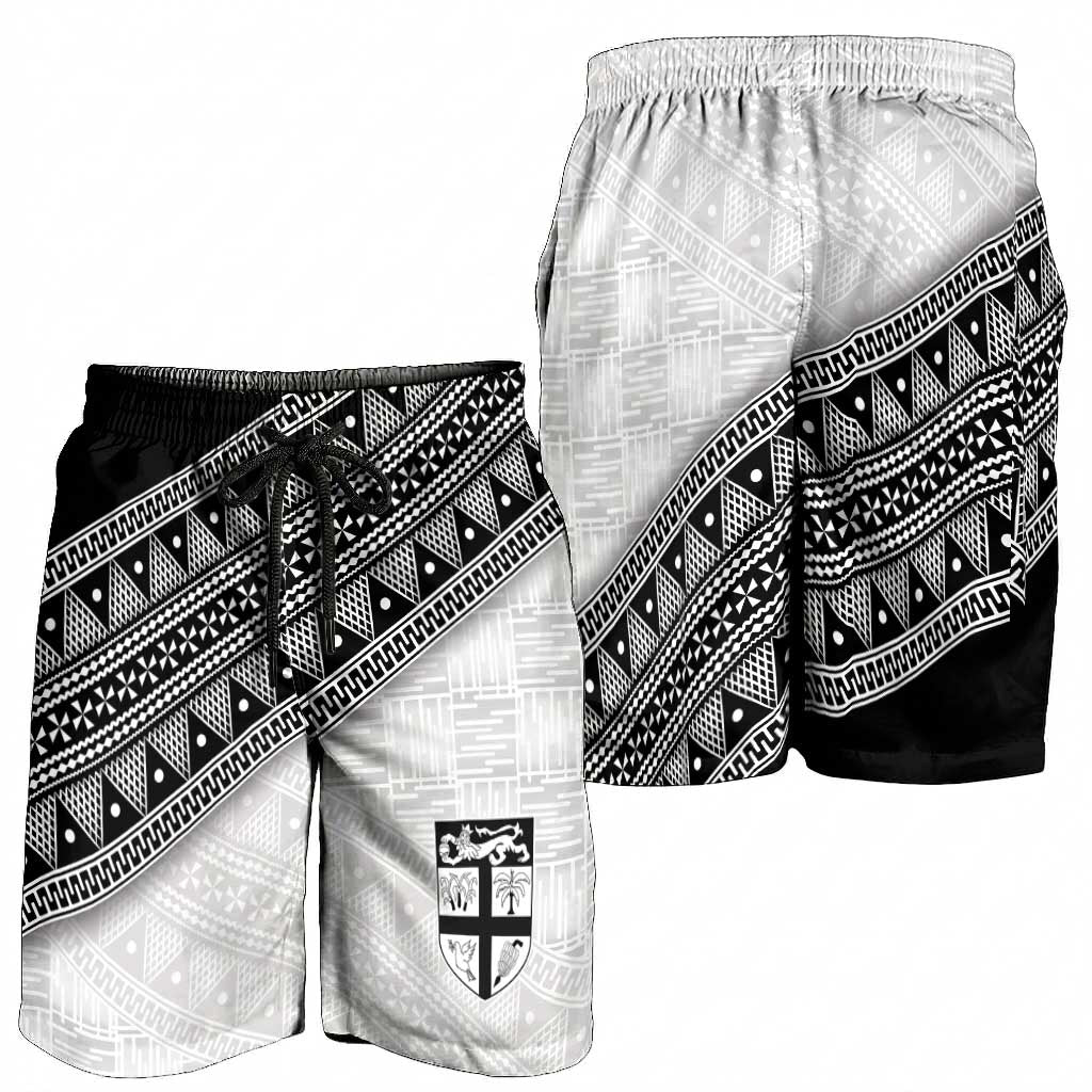 2026 Autumn Rugby Nations Fiji Shorts for Men Fijian Tapa Tribal Lauhala Inspired LT9 - Polynesian Pride