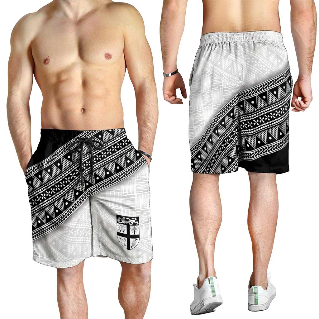 2026 Autumn Rugby Nations Fiji Shorts for Men Fijian Tapa Tribal Lauhala Inspired LT9 - Polynesian Pride