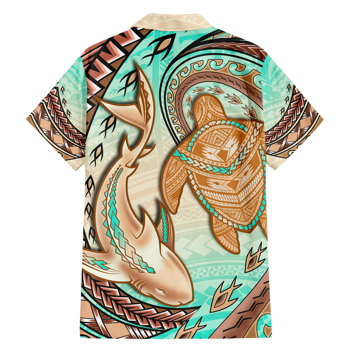 Hawaii Family Matching Outfits Polynesian Pride Summer Maxi Dress And Shirt Polynesian Shark Sea Turtle Dreamy LT14 - Polynesian Pride