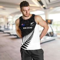 New Zealand Silver Fern Rugby Men Tank Top All Black Go Champions Maori Pattern LT14