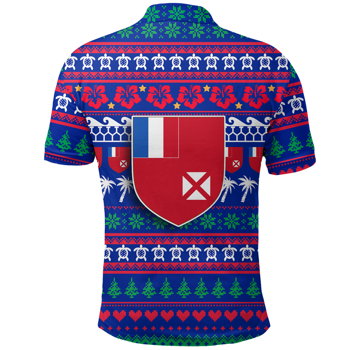 Wallis and Futuna Christmas Polo Shirt Ugly Christmas LT12 - Polynesian Pride