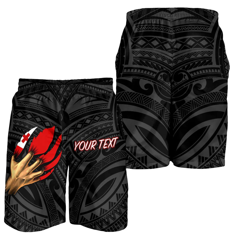 Tonga Personalised Kid's Short - Tongan Is Myself (Black) LT03 - Polynesian Pride