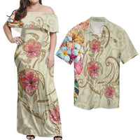 Matching Dress and Hawaiian Shirt Hawaii Triple Marble Turtle Polynesian Hibiscus Benjamin Style Beige RLT14 No Dress - Polynesian Pride