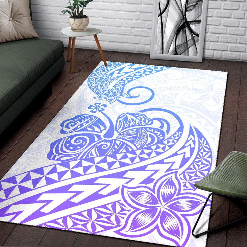 Polynesian Tribal Tattoo Retro Area Rug Gradient 04 Screen Color LT9 Gradient - Polynesian Pride