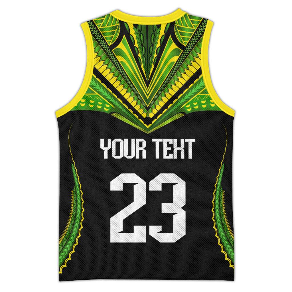 Custom Cook Islands Basketball Jersey Tatau Art Sport Style Black Color