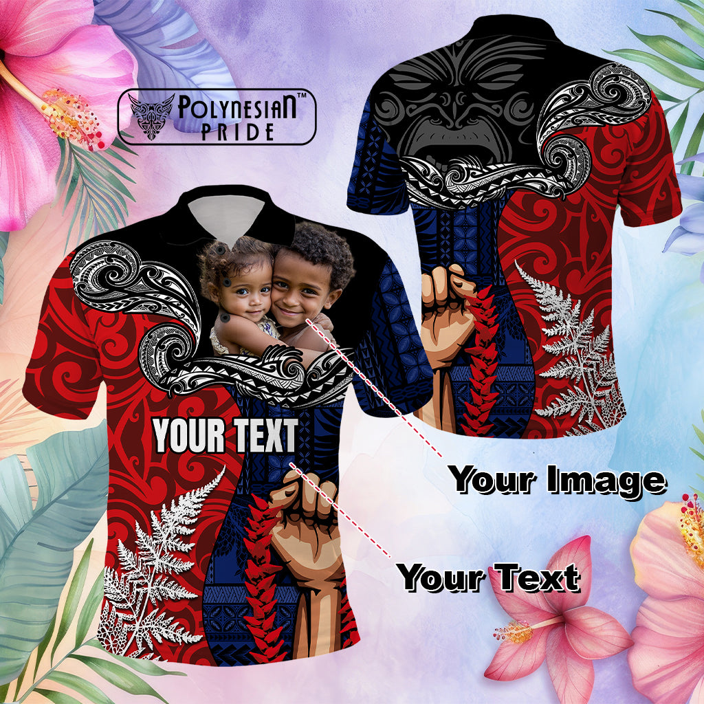 Custom Photo Aotearoa Samoa Toitu Te Tiriti Polo Shirt Honour the Treaty Te Tiriti Is Us