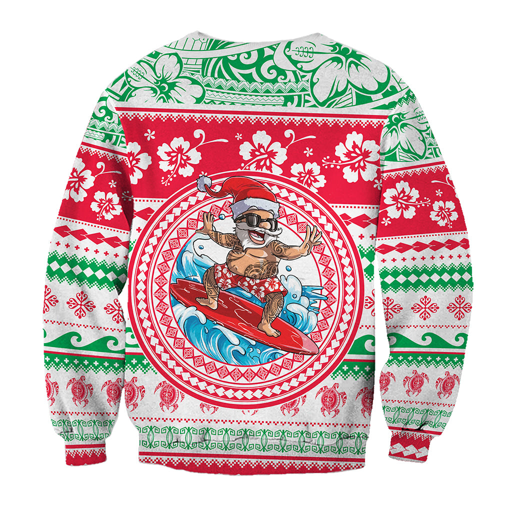Custom Photo Polynesian Christmas Sweatshirt - Polynesian Pride
