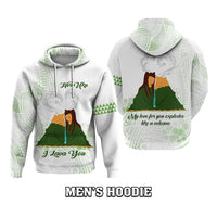 Custom Polynesian Couple Volcano Valentine Day Hoodie I LAVA YOU CTM05 Zip Hoodie White - Polynesian Pride