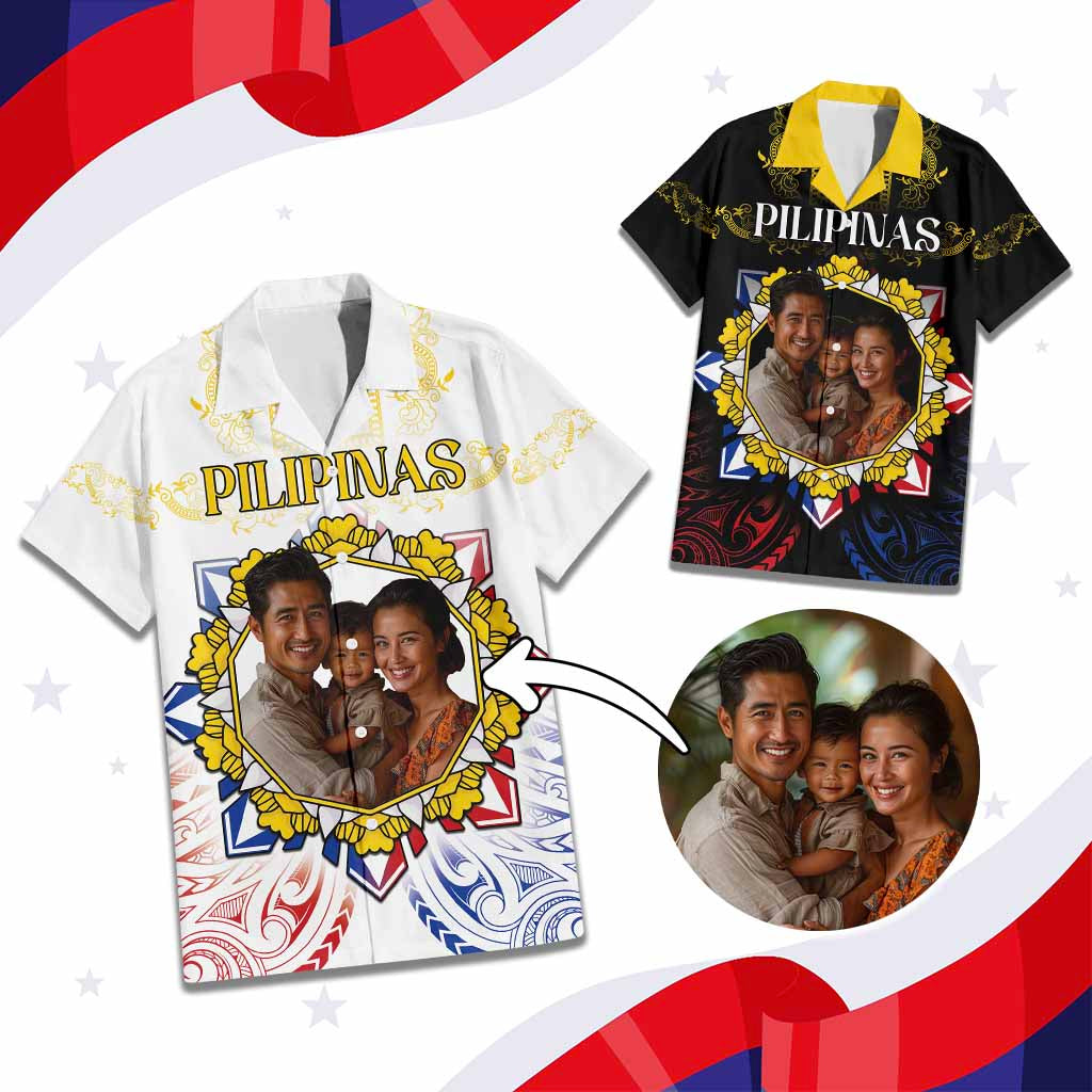Custom Photo Philippines Independence Day Hawaiian Shirt Maligayang Araw ng Kalayaan Barong Patterns