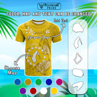 Custom Cook Islands Gospel Day T Shirt Islands Map Plumeria Polynesian Pattern